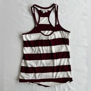 Aeropostale striped red and white racerback tank top (size M)